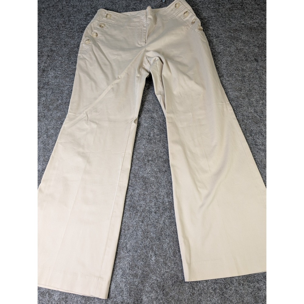 Ann Taylor's Loft Petite Julie Flare Leg‎ Beige Pants Womens 10P Stretch EUC
